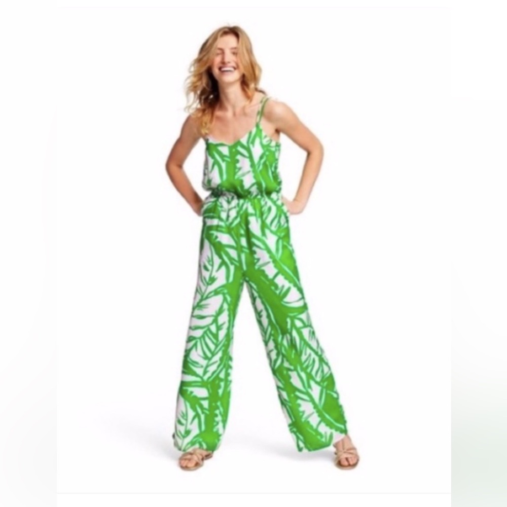 Lilly Pulitzer Target 20th Anni Collection |  Green Leaf Print Romper Size M